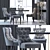 Elegant Home Set: Boutique Table, Guinea Chair, Console, Dervent Chandelier, Ovington Floor Lamp, Urban Wetlands at 3D model small image 2