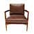 Vintage Scandinavian Lounge Chair 3D model small image 3