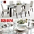 Scavolini Freetime 3D Table Set 3D model small image 1