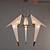 Elegant Perch Light: Origami Bird Lamp 3D model small image 2