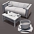 Modern Sofa Composition with Ikea Klippan and Lack Table 3D model small image 3