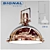 Industrial Loft Pendant Light 3D model small image 1