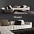 Sophisticated Minotti Sofa Ensemble 3D model small image 1