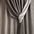 Versatile 3m Gray Curtain Set: Ceiling Mount 3D model small image 2