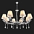 KAVA 9418/8P Chandelier - Elegant Lighting Solution 3D model small image 1