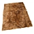 Luxury Dark Brown Alpaca Fur Rug 3D model small image 1