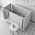 Acrylic Wood Bed: Modern and Elegant Children's Furniture 3D model small image 3