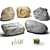 Natural Stones & Grass Set 3D model small image 1