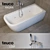 Teuco NAUHA 180x80: Stylish Bath with LEAF Wall-Mounted Mixer 3D model small image 1