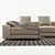 Luxury Bell'Arte Sofa 3D model small image 3