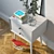 White Mid-Century Nightstand Set: Bedside Table with Decor 3D model small image 2