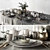 Nordic Chic Tableware Set 3D model small image 1