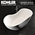 Kohler Abrazo Scala: Elegant Curved Bath Mixer 3D model small image 2