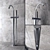 Kohler Abrazo Scala: Elegant Curved Bath Mixer 3D model small image 3