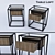 Industrial Loft Bedside Table 3D model small image 1