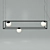 Modern Sleek Ceiling Lamp 3D model small image 1