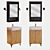 Sleek Silveron Mirror Cabinet 3D model small image 1