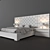 RH Modern Diamond-Tufted Panel Bed 3D model small image 3