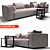 Flexform Lario 217B3: Stylish & Spacious 3-Seater 3D model small image 1