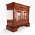 Puccini Ciliegio Sideboard: Classic Luxury in Natural Wood 3D model small image 2