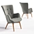 Featherston-inspired Contour Chair 3D model small image 1