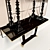 Contemporary Console Set with Mirror & Lamps 3D model small image 2