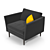  Stylish BoConcept Osaka Chair 3D model small image 2