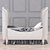 Antique Grey Mist Upholstered Toddler Bed 3D model small image 1