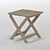 Portable Wooden Folding Stool 3D model small image 1