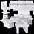 Vladimir Kagan Lucite Set 3D model small image 2