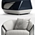 Luxury Armchair: Bugatti Home 3D model small image 2