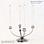 Elegant Bonnet Candle Holder 3D model small image 1