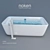 Luxury Bath Tub with Floor Mounted Faucet 3D model small image 1