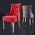 Luiza Classic Chair with Back Capitone 3D model small image 3