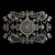 Elegant Metallic Ceiling Rosettes 3D model small image 2