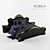 Rosella Italy Double Bed 3D model small image 1