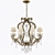 Elegant Iron Chandelier ADRIANA 3D model small image 1