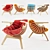 Cozy Curve: Finnish Plywood Designer Armchair 3D model small image 1