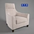 Rebecca High-Back Armchair by CTS Salotti 3D model small image 2