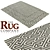 Sleek Slate Shag Rug Set 3D model small image 1