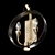 Dresden 2-Light Aged Brass Sconce 3D model small image 1