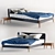 Allora Bed and Nightstand Set 3D model small image 1