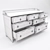 Elegant IKEA Leksvik Com-mode 3D model small image 3