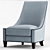 Stylish Baker's Lounge Chair 3D model small image 2