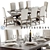 Pottery Barn Banks and Ashton: Stylish Dining Set 3D model small image 1