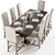 Pottery Barn Banks and Ashton: Stylish Dining Set 3D model small image 2