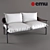 Terramare Sofa: Elegantly Designed & Perfectly Sized 3D model small image 1