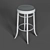 Rustic Wooden Bar Stool 3D model small image 3