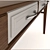 Nobele Oak Dark: Solid Oak Writing Desk 3D model small image 2