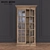 Elegant Glass Cabinet with Three Colors - Includes Decor 3D model small image 2